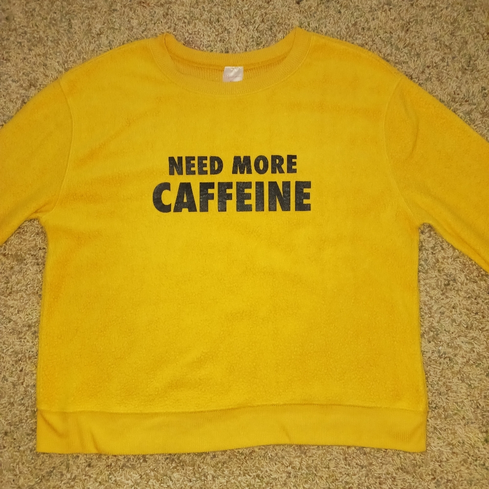 No Boundaries, Women's Graphic Crewneck Sweatshirt, Yellow, Size L/G (11-13)